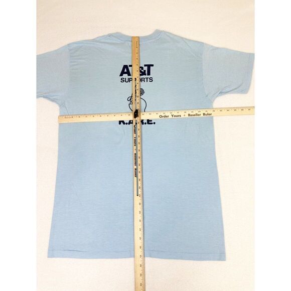 Vintage 80s ATT T-Shirt Blue XL Telephone Cable Company Single Stitch - Picture 8 of 10
